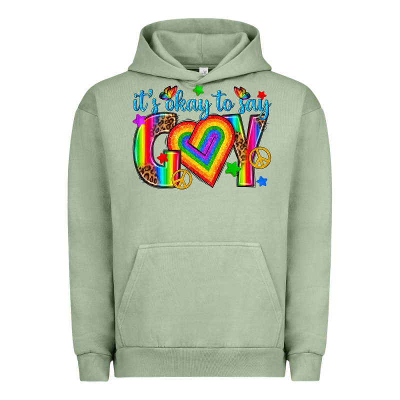 Its Okay To Say Gay Urban Hoodie by texasbilliewilder | Teevron