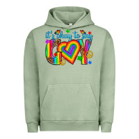 Pigment Oil Green its okay to say gay Urban Hoodie - texasbilliewilder
