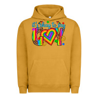 Pigment Peanut Butter its okay to say gay Urban Hoodie - texasbilliewilder