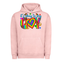 Pigment Salmon its okay to say gay Urban Hoodie - texasbilliewilder
