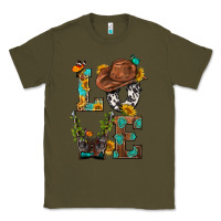 Army Green Western Love with Gun Classic Tee - BundleAndBundleShop