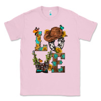 Bubblegum Pink Western Love with Gun Classic Tee - BundleAndBundleShop