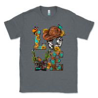Charcoal Heather Western Love with Gun Classic Tee - BundleAndBundleShop
