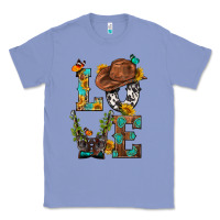 Colony Blue Western Love with Gun Classic Tee - BundleAndBundleShop