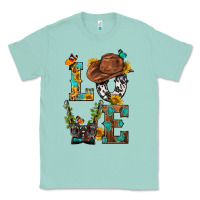 Seafoam Western Love with Gun Classic Tee - BundleAndBundleShop