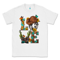 White Western Love with Gun Classic Tee - BundleAndBundleShop