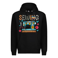 Black sewing life Premium Hoodie - Zillion Design Studio