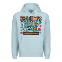 Blue Mist sewing life Premium Hoodie - Zillion Design Studio