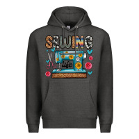 Charcoal Heather sewing life Premium Hoodie - Zillion Design Studio