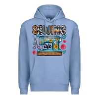 Colony Blue sewing life Premium Hoodie - Zillion Design Studio