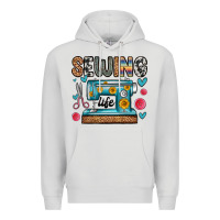 Dove Grey sewing life Premium Hoodie - Zillion Design Studio