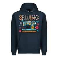 Navy sewing life Premium Hoodie - Zillion Design Studio