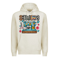 Oatmeal Heather sewing life Premium Hoodie - Zillion Design Studio