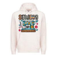 Pale Pink sewing life Premium Hoodie - Zillion Design Studio