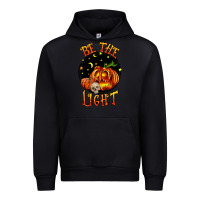 Black Be the light Urban Hoodie - RanaPortraitStore