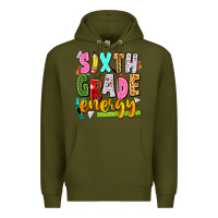 Army Green sixth grade energy Premium Hoodie - texasbilliewilder