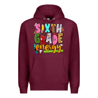 Burgundy sixth grade energy Premium Hoodie - texasbilliewilder