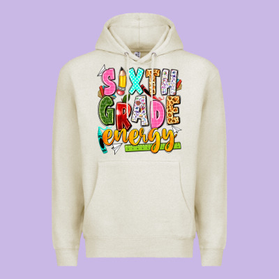 Sixth Grade Energy Premium Hoodie Designed By Texasbilliewilder