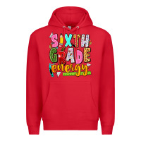 Red sixth grade energy Premium Hoodie - texasbilliewilder