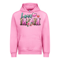 Fuchsia Pink love mom Urban Hoodie - Zillion Design Studio
