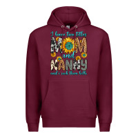 Burgundy i have two titles mom and nanny and i rock them bo Premium Hoodie - Zillion Design Studio