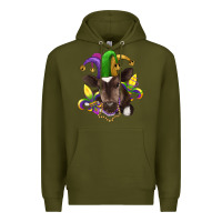 Army Green mardi gras baby cow Premium Hoodie - RanaPortraitStore