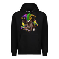 Black mardi gras baby cow Premium Hoodie - RanaPortraitStore