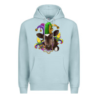 Blue Mist mardi gras baby cow Premium Hoodie - RanaPortraitStore