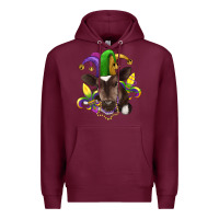 Burgundy mardi gras baby cow Premium Hoodie - RanaPortraitStore