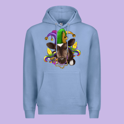 Mardi Gras Baby Cow Premium Hoodie Designed By Ranaportraitstore