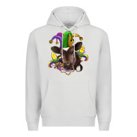 Dove Grey mardi gras baby cow Premium Hoodie - RanaPortraitStore