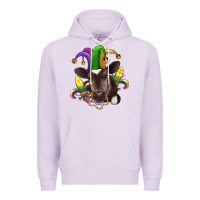 Lilac mardi gras baby cow Premium Hoodie - RanaPortraitStore