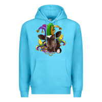 Ocean Blue mardi gras baby cow Premium Hoodie - RanaPortraitStore