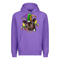Purple mardi gras baby cow Premium Hoodie - RanaPortraitStore