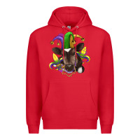 Red mardi gras baby cow Premium Hoodie - RanaPortraitStore