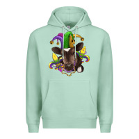 Seafoam mardi gras baby cow Premium Hoodie - RanaPortraitStore