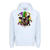 White mardi gras baby cow Premium Hoodie - RanaPortraitStore
