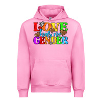 Fuchsia Pink love has no gender pride lgbtq Urban Hoodie - texasbilliewilder