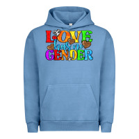 Pigment Pebble Blue love has no gender pride lgbtq Urban Hoodie - texasbilliewilder
