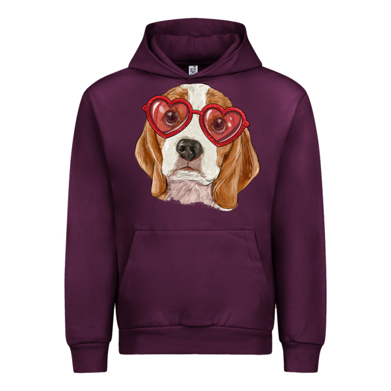 Beagle With Love Glasses Urban Hoodie by RanaPortraitStore | Teevron
