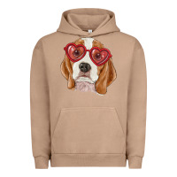 Pigment Burro Beagle with love glasses Urban Hoodie - RanaPortraitStore