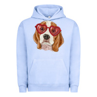 Pigment Grape Ice Beagle with love glasses Urban Hoodie - RanaPortraitStore