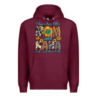 Burgundy i have two titles mom and nana and i rock them bot Premium Hoodie - Zillion Design Studio
