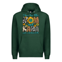 Sports Green i have two titles mom and nana and i rock them bot Premium Hoodie - Zillion Design Studio