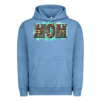 Pigment Pebble Blue aztec mom Urban Hoodie - Zillion Design Studio