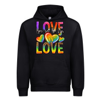 Black love is love with hearts Urban Hoodie - texasbilliewilder