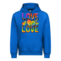 Cobalt love is love with hearts Urban Hoodie - texasbilliewilder