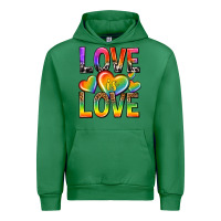 Emerald love is love with hearts Urban Hoodie - texasbilliewilder