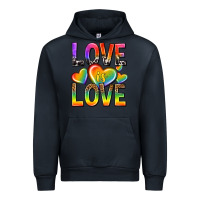 Navy love is love with hearts Urban Hoodie - texasbilliewilder