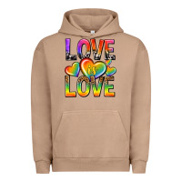 Pigment Burro love is love with hearts Urban Hoodie - texasbilliewilder